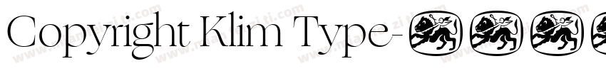 Copyright Klim Type字体转换